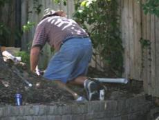 a technician is assembling a pipe for a new sprinkler system in Golden Glades 